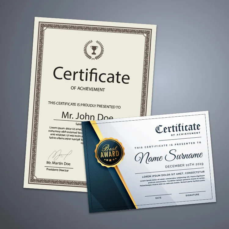 Certificate Print